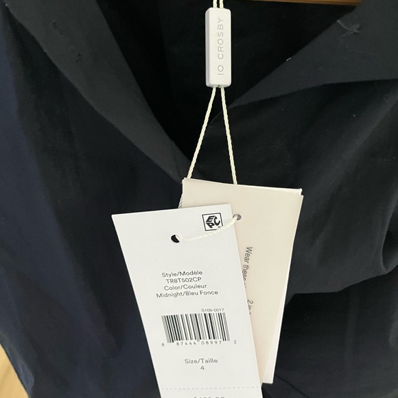 Derek Lam 10 Crosby 3 in 1 dress, top navy 4 - Picture 3 of 4